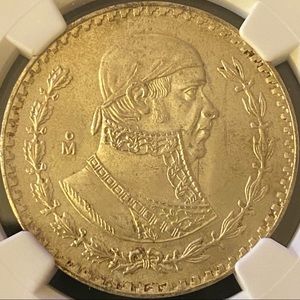 Mexico 1 Silver Peso 1962 NGC Certified - MS 66